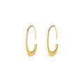 Laodun Fine Jewelry INS S925 Huggie Earrings Minimalist Simple Geometric Personalized Sterling Silver Earrings Vermeil