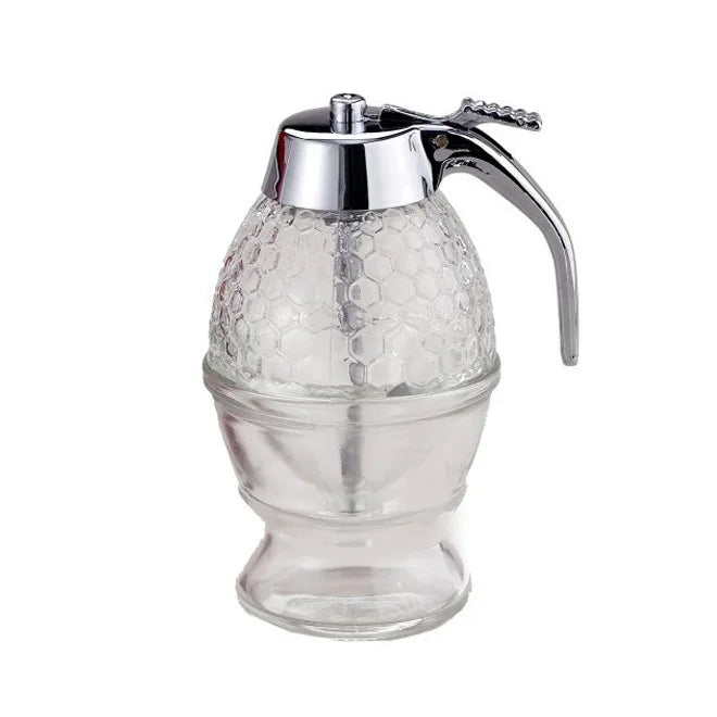 HOT Honey Dispenser Plastic No Drip Maple Syrup DispenserJuice Jar Container Bee Drip Dispenser Honey Pot With Stand