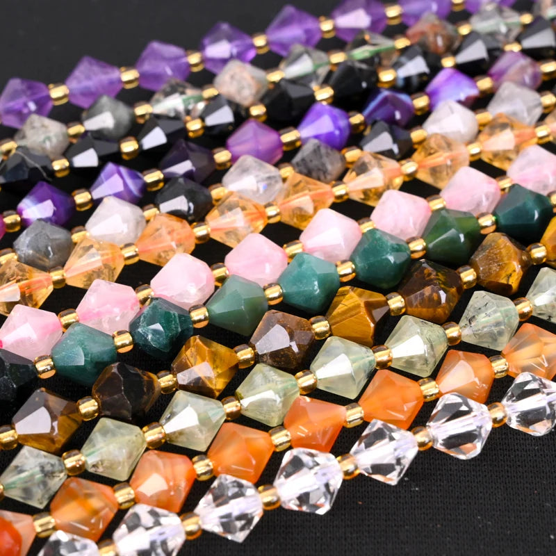 Wholesale 6-8mm Natural Crystal Round Beads Gemstone Jewelry DIY Stone Loose Beads for Bracelet Necklace Making
