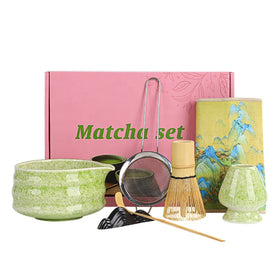 Japan Matcha Broom SET Broom 64 Bristles for Matcha Frothing Bamboo Matcha Whisk Set