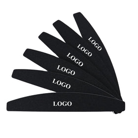 ZIRI High Quality Korean Double-Sided Sanding Nail File Half Moon Shape Personalized LOGO Emery Material SGS Certified Fashion