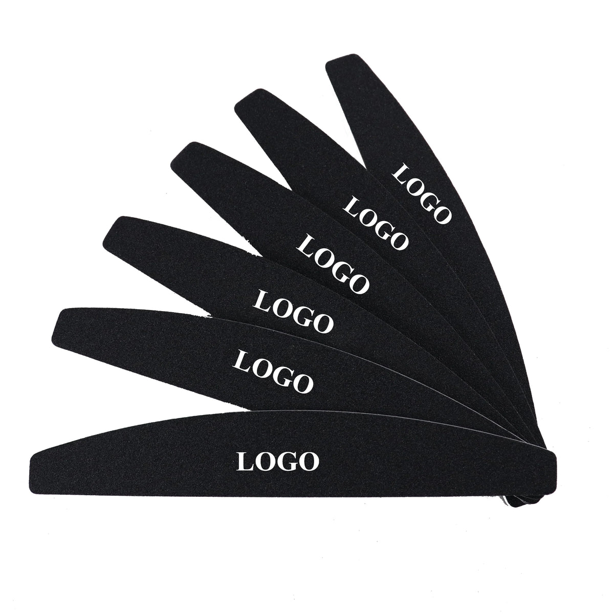 ZIRI High Quality Korean Double-Sided Sanding Nail File Half Moon Shape Personalized LOGO Emery Material SGS Certified Fashion MegaBDM