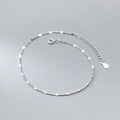 Fashion Simple 925 Sterling Silver Summer Link Chain Anklet Foot Jewelry for Women Girls