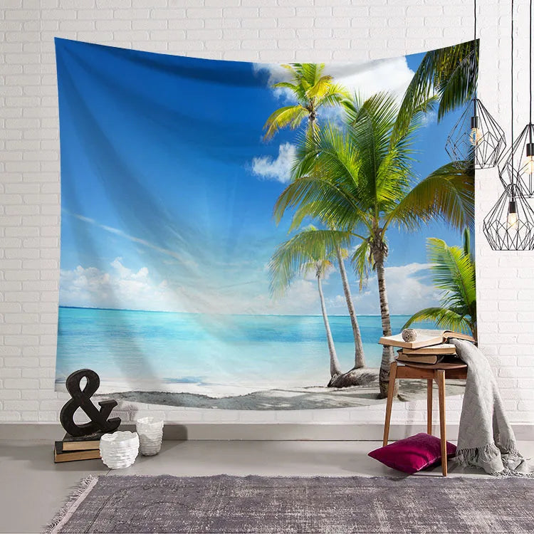 Sea Beach Coconut Tapestry Indian Mandala Wall Hanging Bohemian Gypsy Psychedelic Tapiz Witchcraft Tapestry