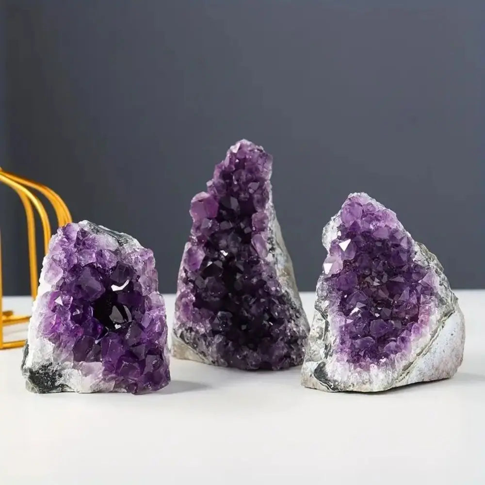 Wholesale Price Amethyst Cave Cluster Ornament Small Natural Dark Purple Amethyst Crystal Geode