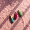 Wholesale 5ml Macaron Matte Colored Roller on Plain Glass Bottles with Natural Crystal Essential Oil Sealing Type