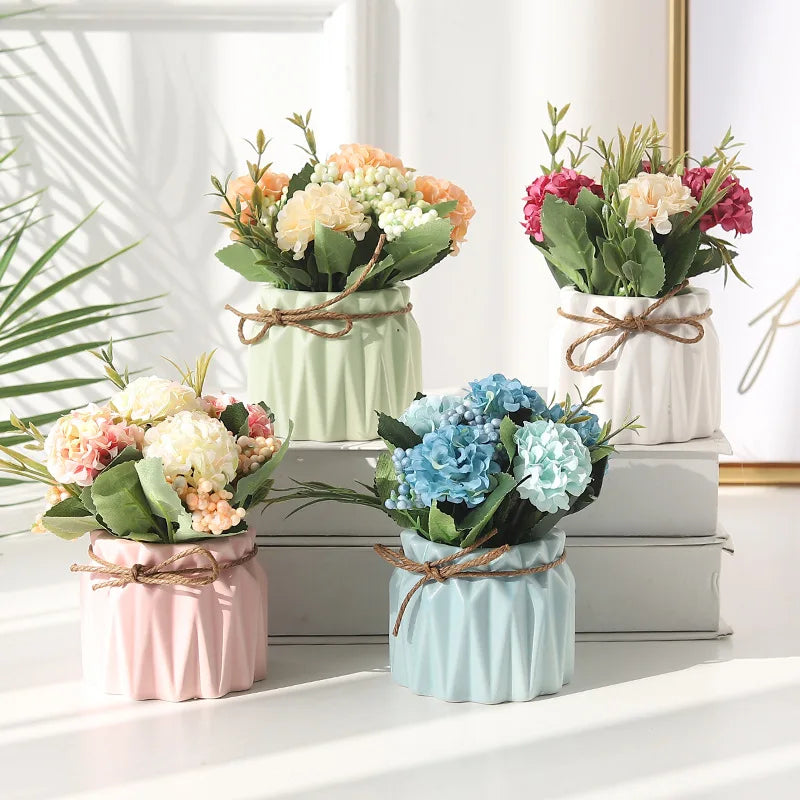 Wholesale Artificial Flower Bonsai Bouquet Greenery Decor