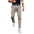 Hot Sale Slim Square Straight Mid Waist Mid Rise Polyester/Cotton Formal Men's Casual Pencil Fit Pants