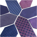 Classic 7.5cm Men's Tie Blue Purple Dots Floral Ties for Mens Casual Suits Necktie Slim Shirt Collar Neckties Wedding Party Gift