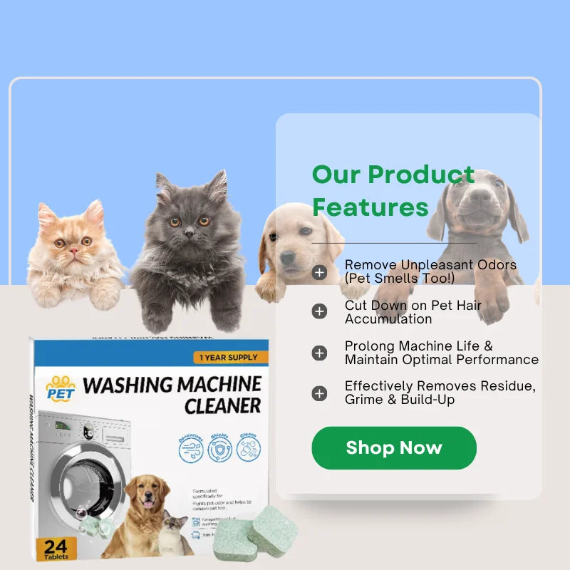 Powerful Effervescent Concentrated Non-toxic Deep Cleaning Pet Safe Hair Resolve Washing Machine Cleaner Tablet