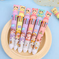 Kawaii Kids Gifts Back to School Gifts Cute Cartoon 10 Color Ballpoint Pens for Girls