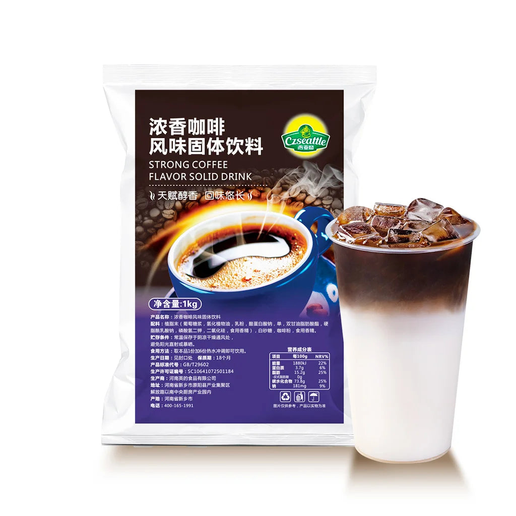 Czseattle Strong Coffee Powder Coffee Flavor Drink & Beverage Instant Coffee Powder for Bubble Tea Raw Materials