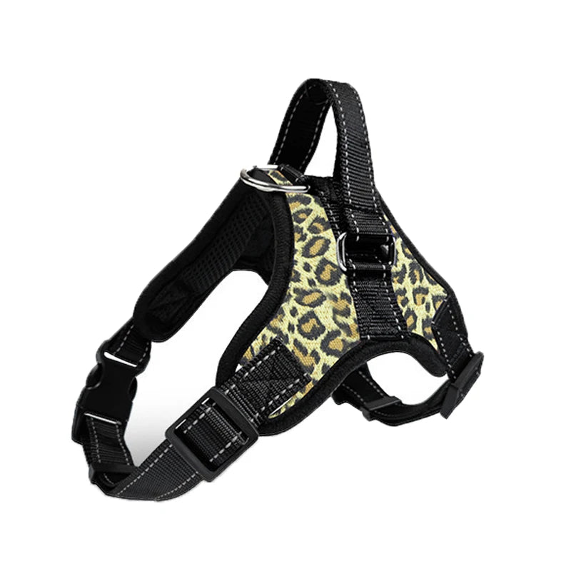 Nylon Webbing Luxury Pet Dog Collar Retractable Adjustable Harness Stainless Steel Oxford Breathable Tactical Animal Cats