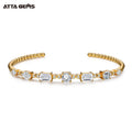 ATTA D Color VVS Clarity Moissanite 925 Sterling Silver 18K Gold Plated Bracelet Charm Bracelet With GRA Certificate
