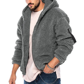 Streetwear Jacket Long Sleeve Zippers Sport Fitness Winter Warm Jackets Outerwear Sweatshirt Winter Overcoats Men Clothing