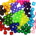Transparent Square Loose Faceted Acrylic Beads for Jewelry Making Necklace