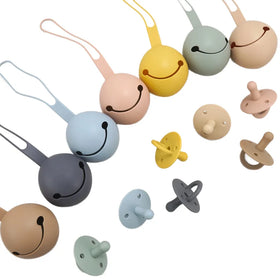 Factory New Multicolor Baby Pacifier Storage Holder Isolated Air & Dustproof Silicone Traction Pendant Baby Supplies