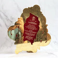 China Manufacturer Laser Cut Mirror Acrylic Edge Frame for Red Velvet Suede Wedding Invitations Menu Cards