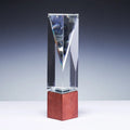 Solid Wood K9 Crystal Trophy Custom Sales Champion Employee Annual Meeting Award