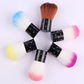 Multi Color Soft Cute Mushroom Nails Dust Remover Cleaning Brush Nail Art Tools Gradient Nail Painting Brush