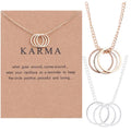 Wholesale Trendy Low Price Gold Silver Wire 3 Ring Necklace