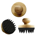Natural Wooden Bamboo Comb Soft Detangling Hair Scalp Massager Brush Round Wooden Hair Straightener Brush for Hair Growth
