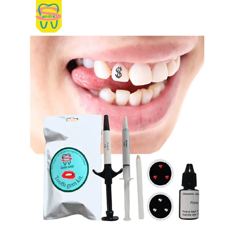 2023 Hot Sale Multi-Purpose Teeth Whitening Accessories Tooth Gem Starter Kit Customizable Swarovskit Gems Lead-Free for Tooth