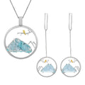 Lotus Fun Pure 925 Sterling Silver Natural Blue Gemstone Jewelry Sets