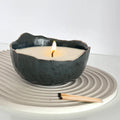 Custom New Christmas Unique Empty Gold Rim Luxury Candle Containers Custom Matte Ceramic Bowl for Candle