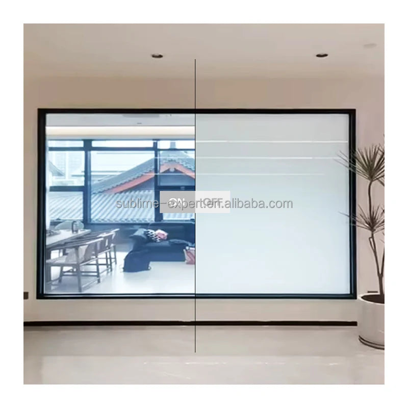 Clear Transparency PDLC Smart Tint Switchable Glass Film Customized Privacy Window Smart Window Film Privacy Electric Tint