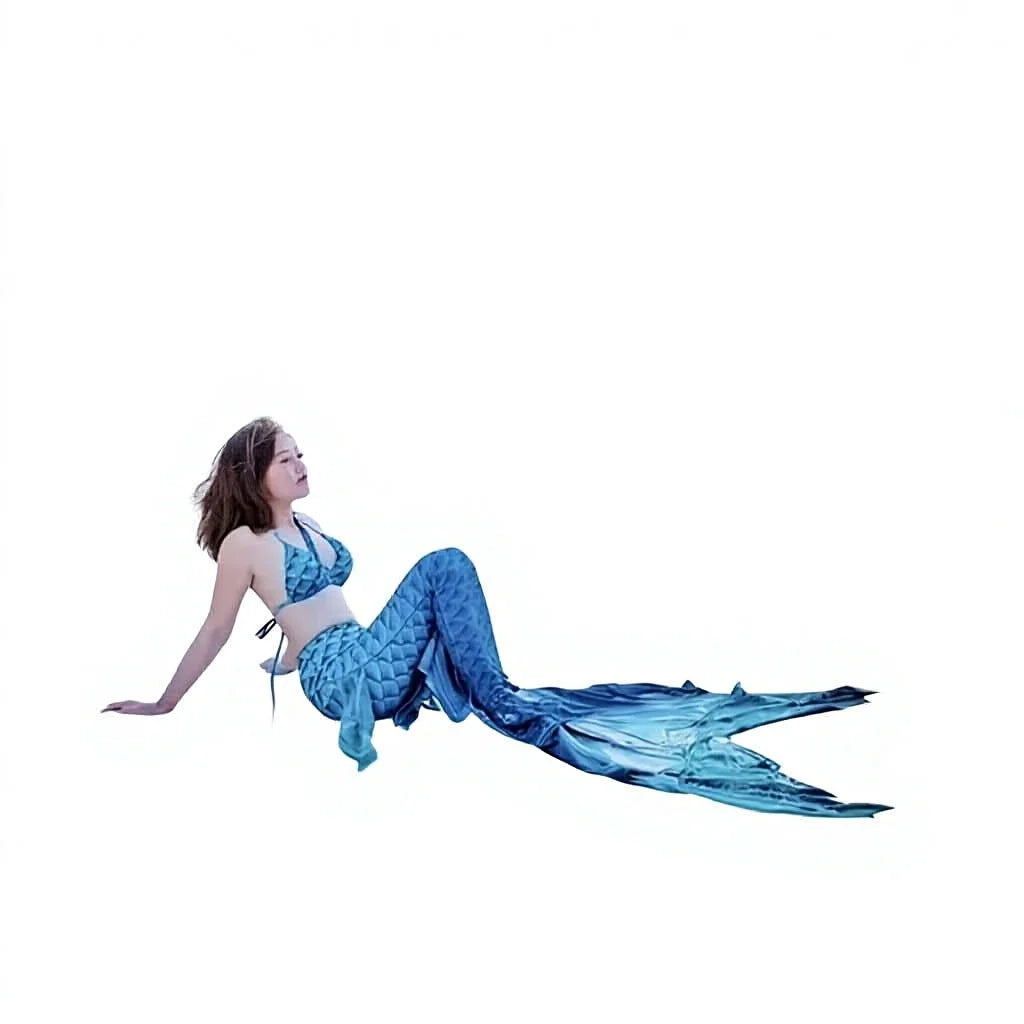 Wholesale Brazilian Mermaid Tail 2 Piece Set for Adults Plus Size Waterproof Quick Dry Print Monofin Flipper Maternity Design