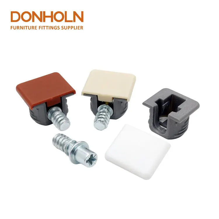 SS5006 Furniture Hardware Clear Plastic Bracket Pegs with Driven Screw Shelf Support Cover