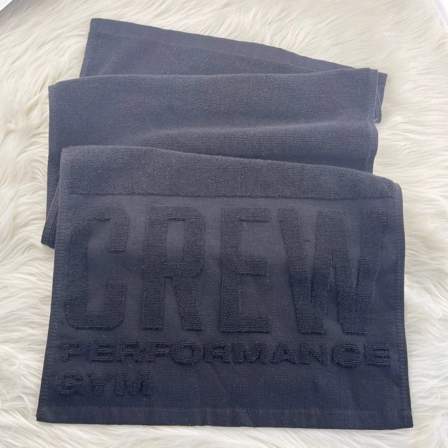 Customized Color Terry Cotton Jacquard Logo Sports Towel Super Soft Quick Drying Embossed Neck Gym Towel