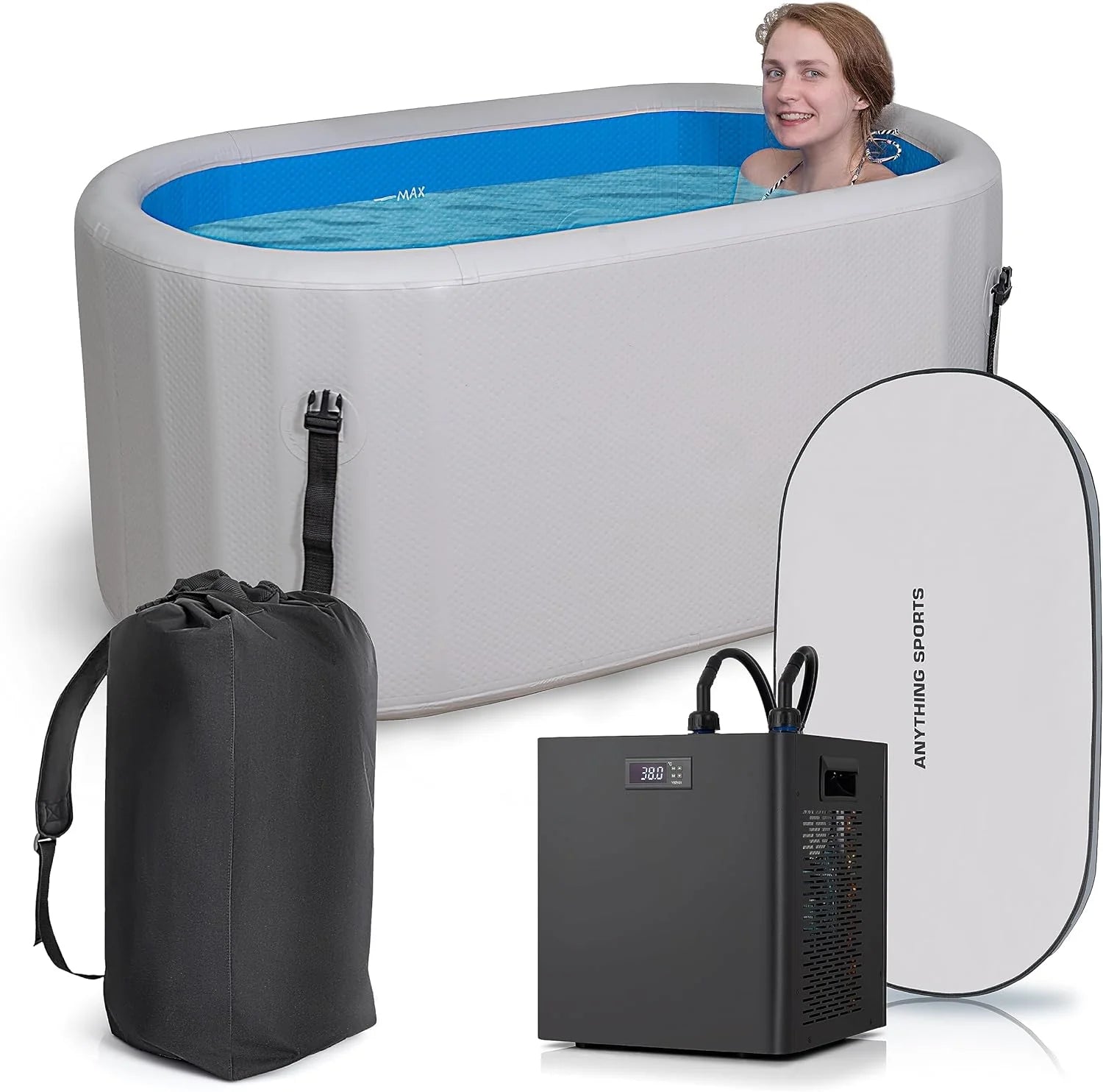 XL Acrylic Inflatable Portable Sauna Room Modern Design Home Use Wet Steam Recovery PRO Athletes Water Chiller for Cold Wet