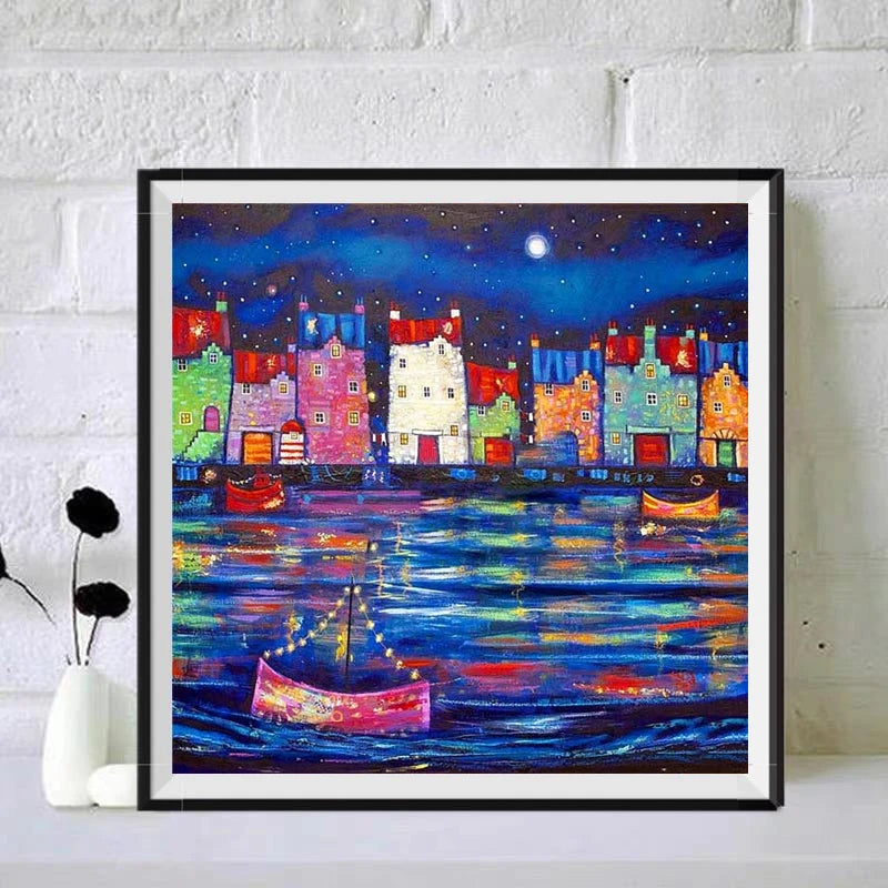 Full Drill 5D Diamond Painting Embroidery Landscape Diamond Kits Beads Canvas Crafts Home Bedroom Decoration Painting Wall Art