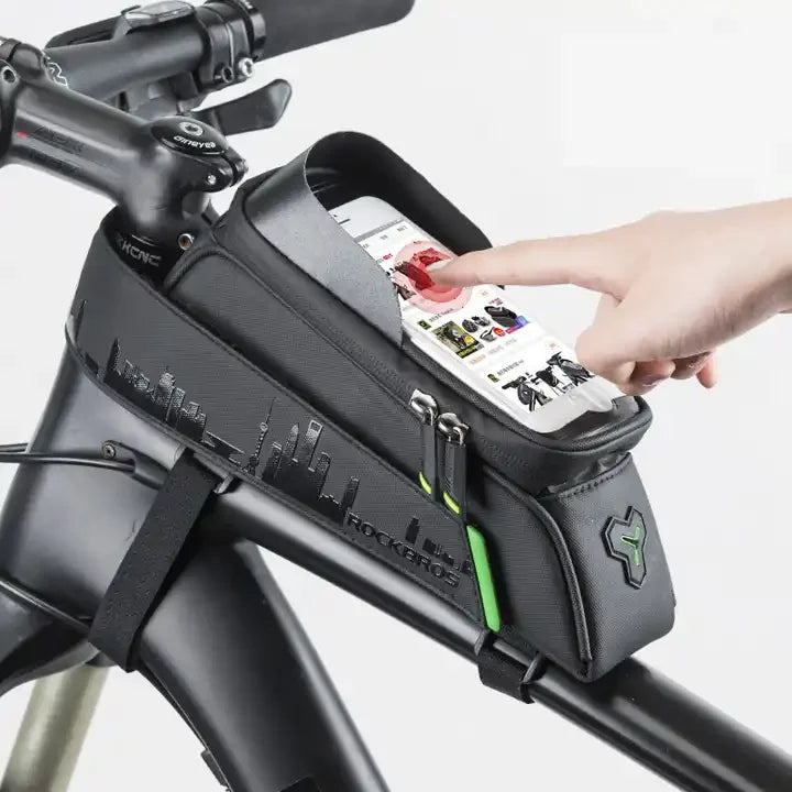 ROCKBROS  Bicycle Tube Waterproof Touch Screen Saddle Package for 5.8 /6 Bike Front Bag
