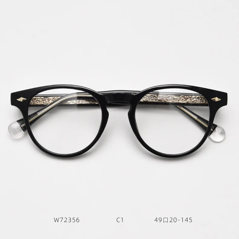 Vintage Thicken Acetate Glasses Frame Men Women Prescription Handmade Eyeglasses Frame Retro Luxury Brand Designer Eyewear