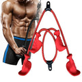 Ergonomic 36\" Tricep Rope Cable Attachment Anti-Slip Gym Pull Down with Unique Rubber Grip Made of PC PVC ABS