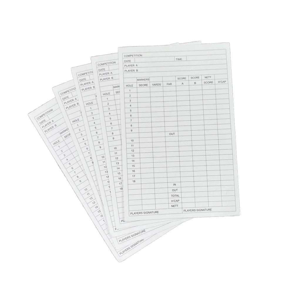 16x10cm Golf Golf Scorecards Record Sheet Score Keeper Card Golf Shot and Stat Tracking golf score card