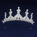 Baroque Style Wedding Crown Queens Tiara Women's Hair Jewelry with Pearl Crystal Alloy Material for Party Decorations