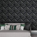 UDK Factory Price Wholesale PVC 3D Geometric Wall Panel for Home Wall Decoration Easy to Install Matte Black