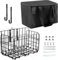 Easy Installation Waterproof Foldable Bike Basket Detachable Oxford Bag E-bike Steel Basket