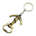 Zinc Alloy Beer Bottle Opener Anchor Shape Key Ring Portable Kitchen Tools