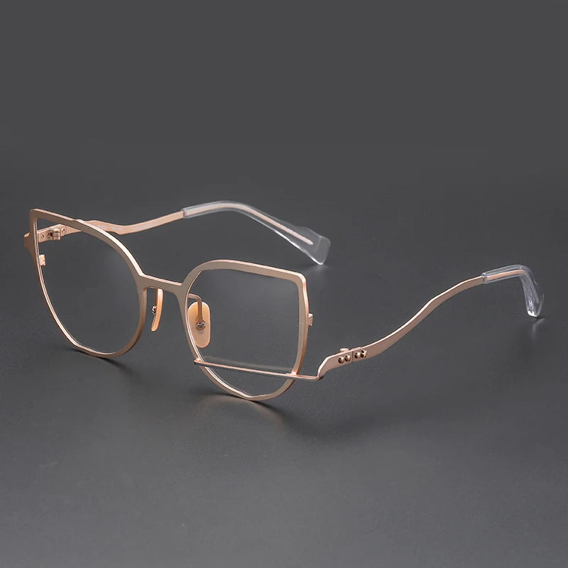 MM-0031 Cats Eye Optical Frame High-Quality Metal Irregular Personality Men and Women Fashionable Fashion Glasses Frame