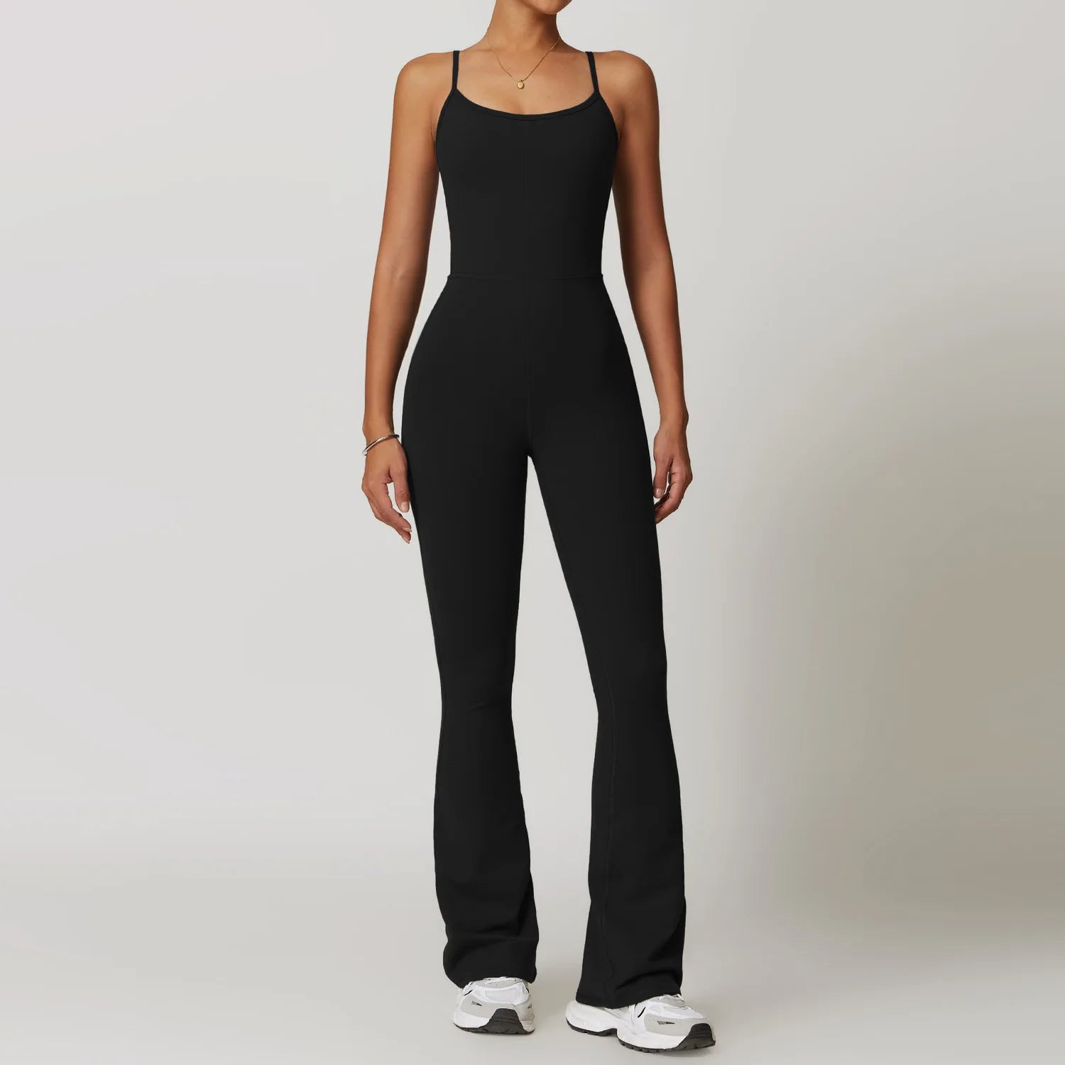 Women's Yoga Bodysuit Long Leg One Piece Tummy Control Jumpsuit Casual Rompers Womens Bodysuit Sports Workout Playsuits