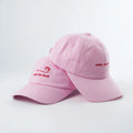 Hot Pink Unstructured Baseball Caps 100% Cotton Fabric Embroidery Stitch Logo Dad Cap