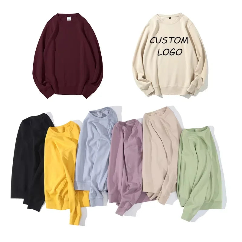 New Style Fashion Multiple Color Crew Neck Sweater Hoodies Men Polyester Cotton Hoodie&Sweatshirt Custom Pattern Logo Printing