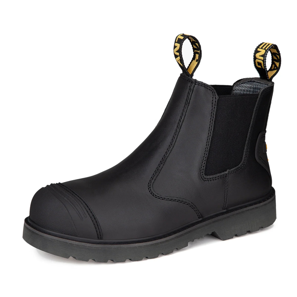 For ANTENG Men's Genuine Leather Steel Toe Work Safety Shoes CE Certified Black PU Insole Industrial Safety Boots for Winter MegaBDM