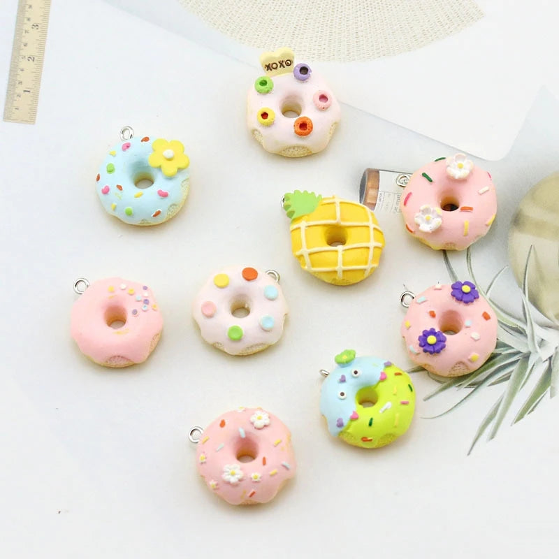 Food Resin Pendant Cute 3D Charms for Jewelry Making Bracelet Necklace Earring Pendant Keychain Supplies DIY Accessories