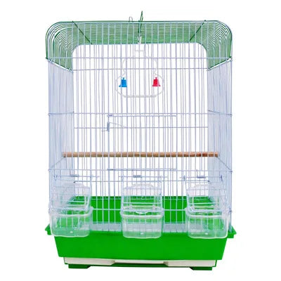B012 Low MOQ OEM Birds Cage With Plastic Trays Metal Parrot Bird Cage Animal Cages